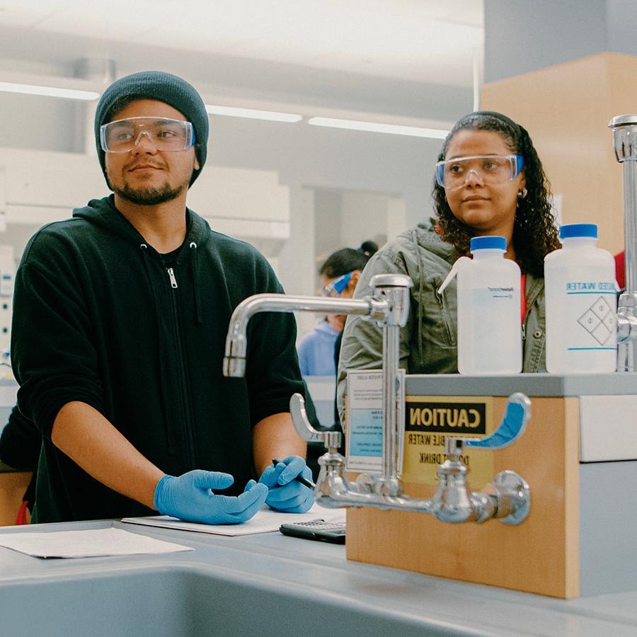 students in chemistry laboratory